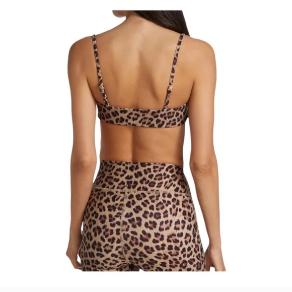 WeWoreWhat,NWT,Cami Bra Crop Top Chainhed Leopard Print,XS - Picture 4 of 6